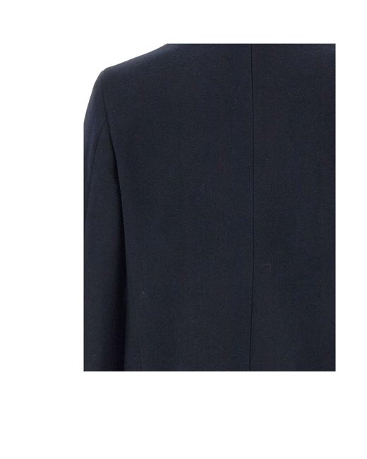 Manuel Ritz Blue Single-Breasted Tailored Coat for men
