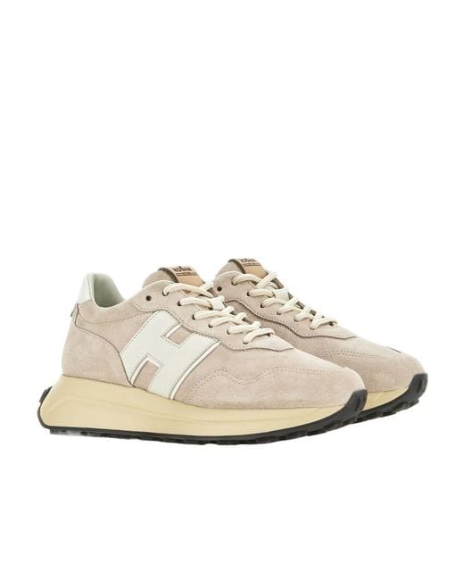 Hogan White H641 Lace-Up Sneakers