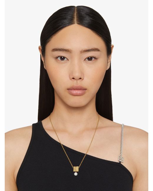 Givenchy White 4G Pendant Necklace