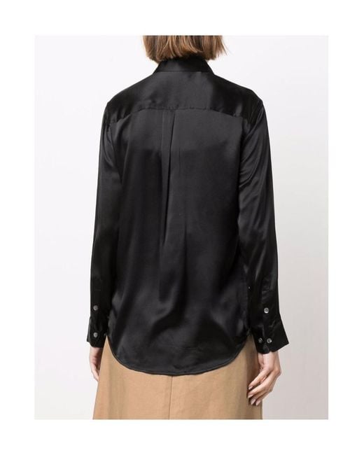 Equipment Black Signature Shirt With Dual Pockets