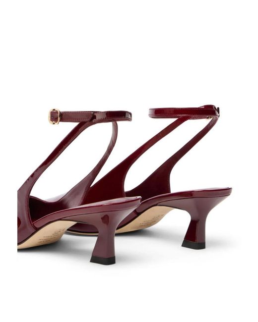 Stuart Weitzman Red Vinnie 50 Strap Pump