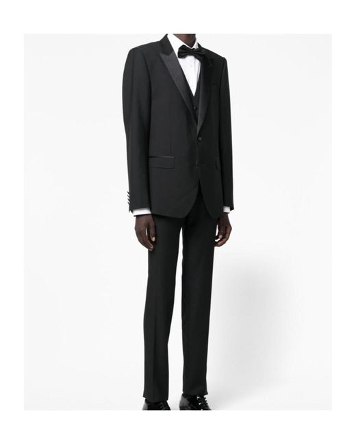 Dolce & Gabbana Black Stylish Three-Piece Suit for men