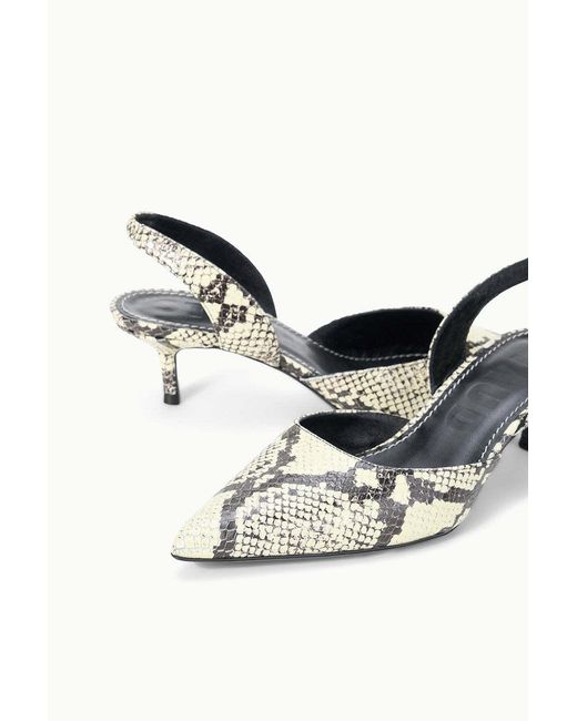 Staud White Sebastian High-Heeled Sandals