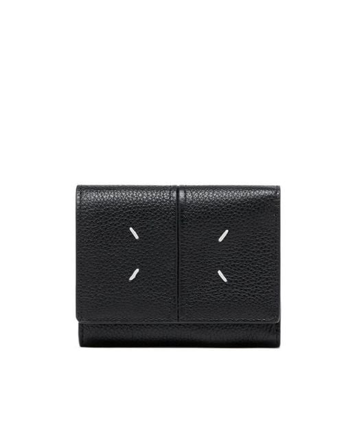 Maison Margiela Black Signature Trifold Wallet