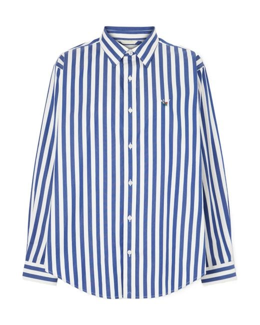 Aimé Leon Dore Blue Striped Cotton-Poplin Shirt