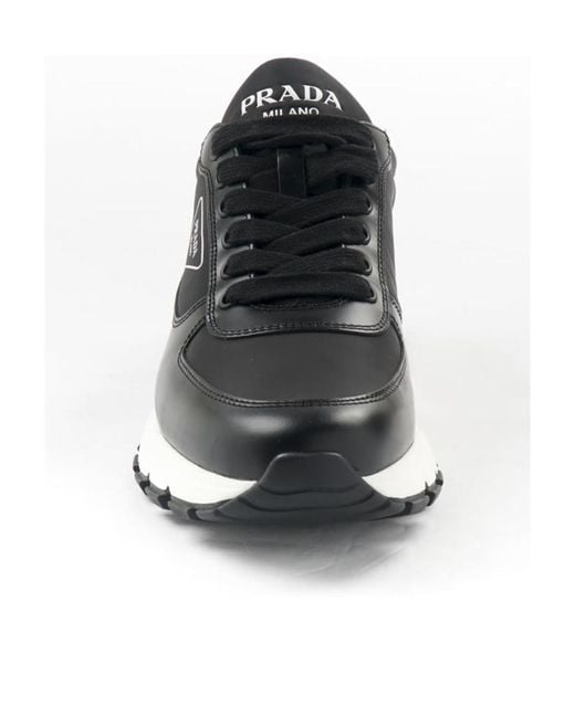 Prada Black Strappy Sneakers for men