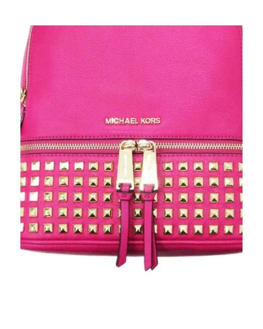 Michael Kors Pink Rhea Large Backpack
