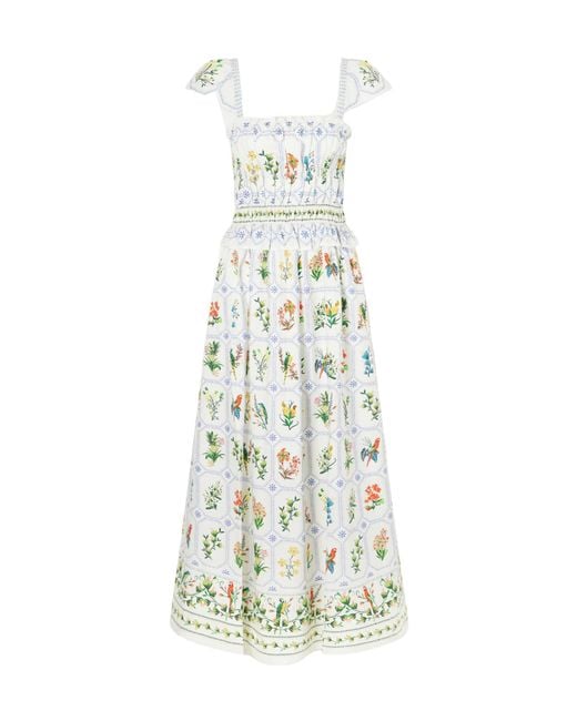 Farm Rio White Floral Dress