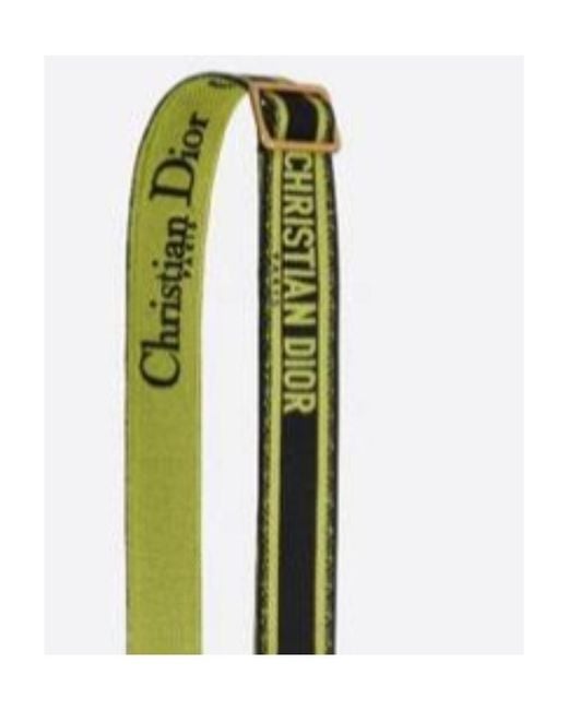 Dior Green Printed Logo Bag Strap