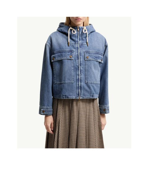 Moncler Blue Ecrevisse 3-In-1 Denim Down Jacket