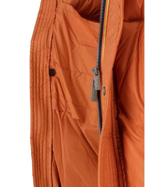 K-Way Brown Tuill Thermo Short Puffer Jacket for men