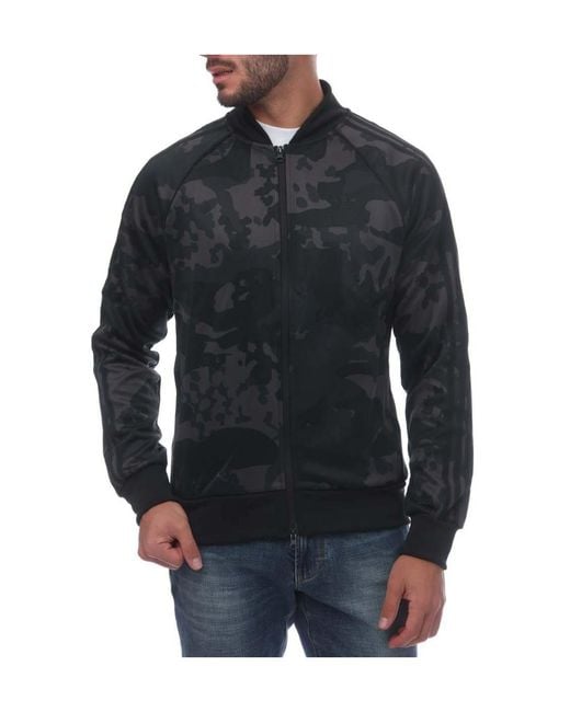 Adidas Originals Black Simple Camouflage Jacket for men