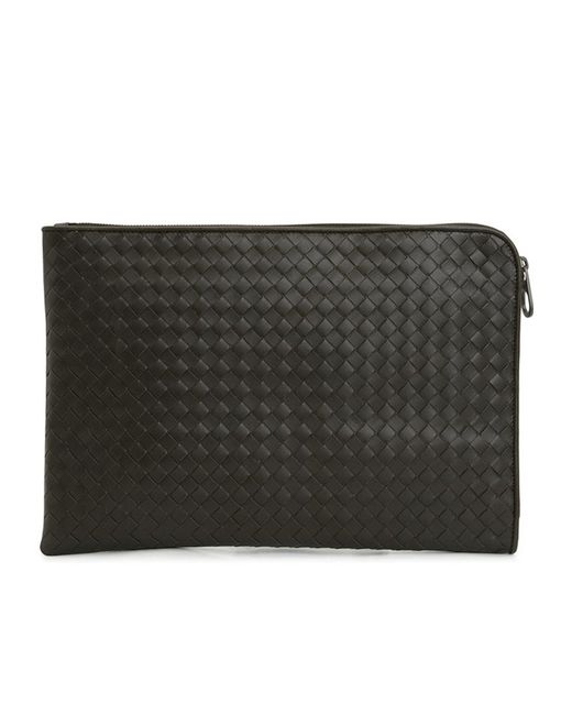 Bottega Veneta Black Intrecciato Clutch Bag for men