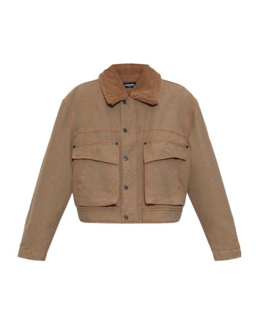 DSquared² Brown Buttoned Cropped Jacket