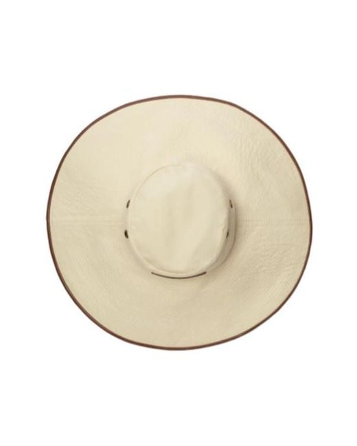 Burberry White Logo-Patch Wide-Brim Hat