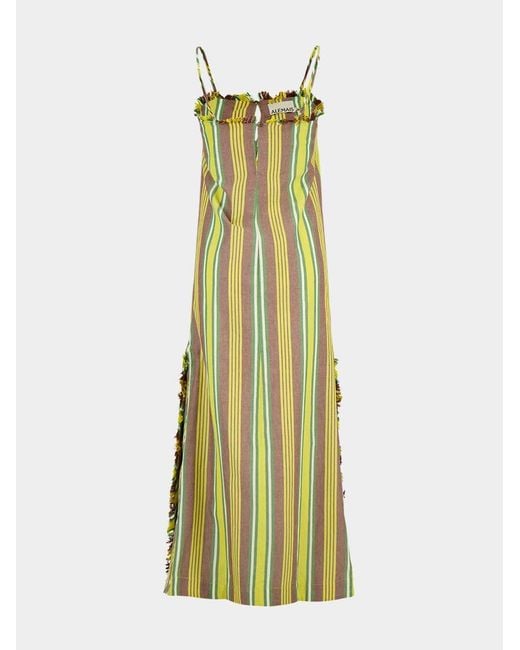 ALÉMAIS Green Clover Midi Dress