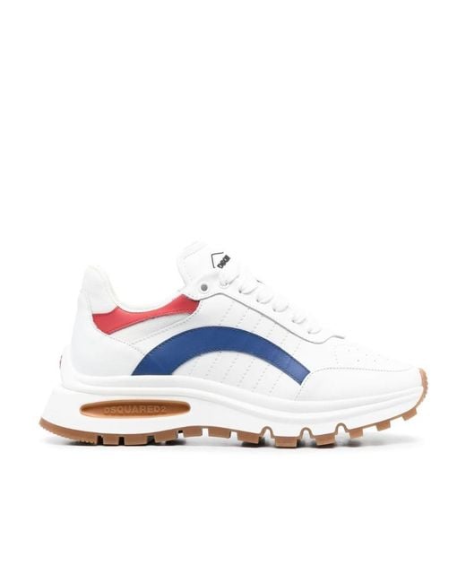 DSquared² White Colour-Block Chunky Sneakers for men