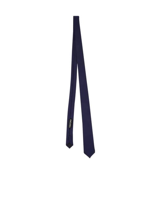 Tom Ford Blue Satin Tie for men