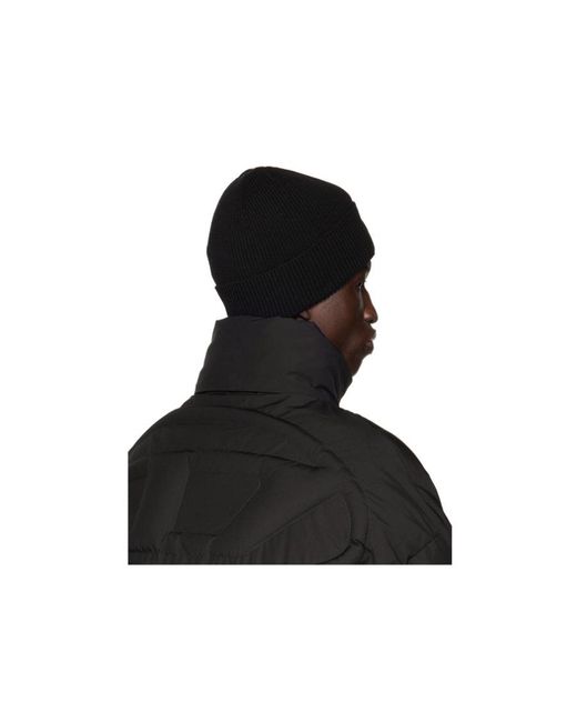 DIESEL Black K-Coder-Fully B Logo Embroidered Beanie for men