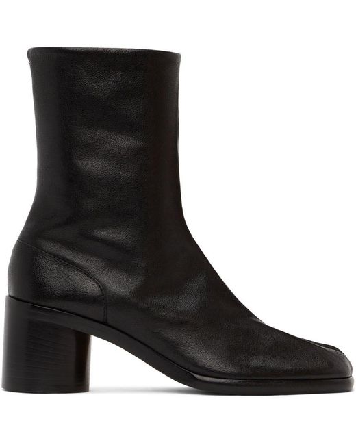 Maison Margiela Black Tabi Hook Closure Ankle Boots for men