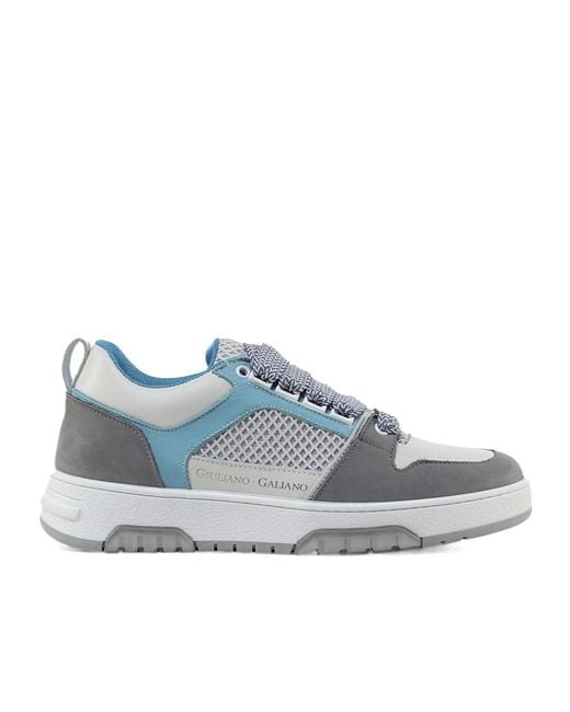 Giuliano Galiano Blue Vyper Mesh Sneakers for men