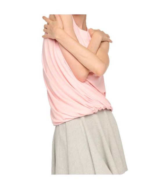Norma Kamali Pink Twist Sleeveless Top