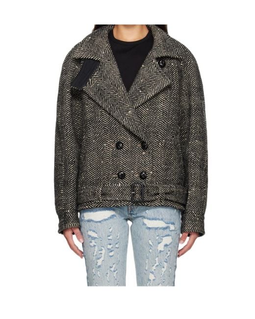 Isabel Marant Gray Elvane Wool Coat