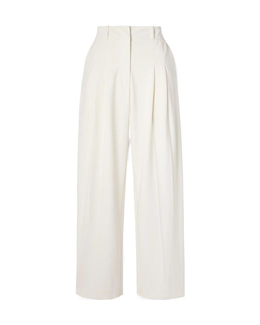Veronica Beard White Wide-Leg Casual Pants