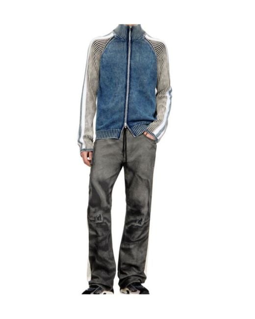 DIESEL Blue K-Heronimo Raglan-Sleeve Cardigan for men