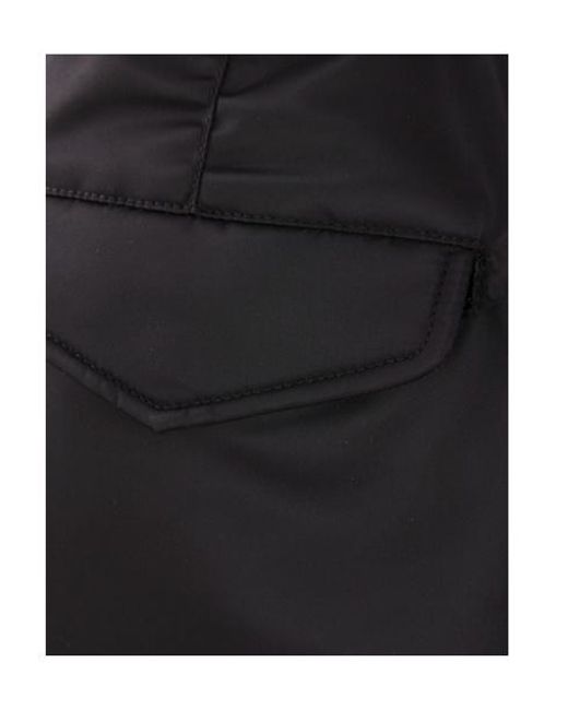 Sacai Black Wide-Leg Belted Cargo Trousers