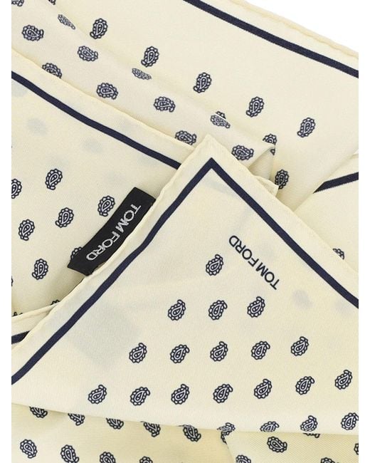 Tom Ford Natural Polka Dot Square Scarf for men