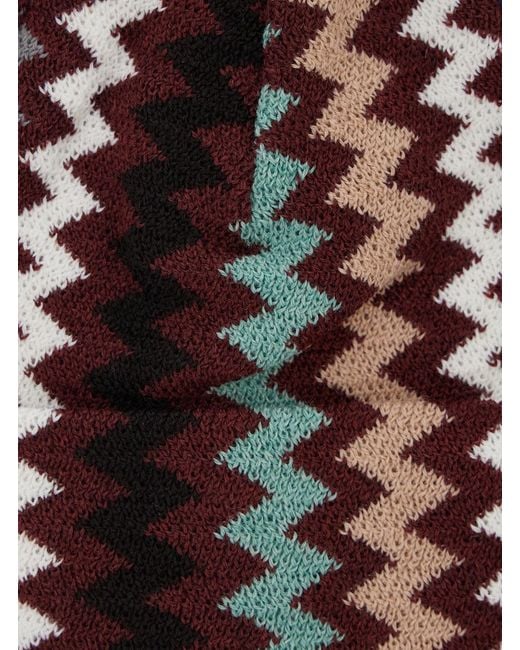 Missoni Blue Zig Zag Patterned Beanie for men