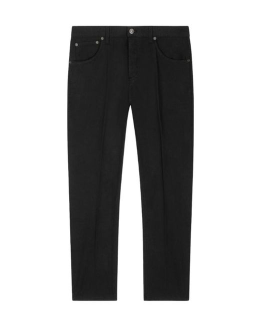 Dondup Black Belt Loop Jeans for men