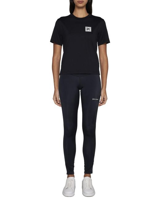 Palm Angels Black Logo Patch Crewneck T-Shirt