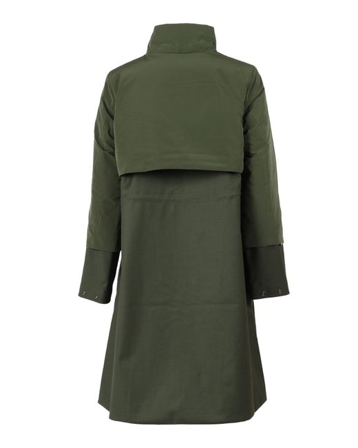 K-Way Green Ella Long Hybrid Jacket