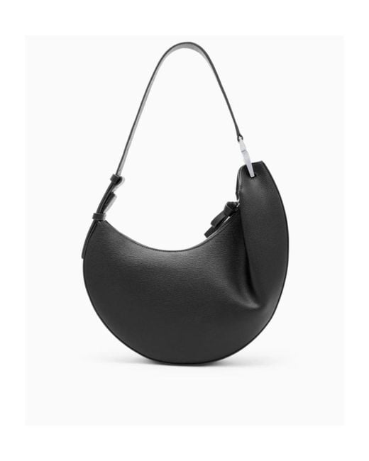 Emporio Armani Black 1981 Leather Crescent-Shape Shoulder Bag