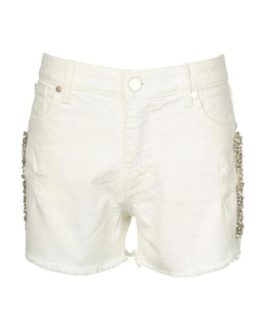 Ermanno Scervino White Logo Shorts