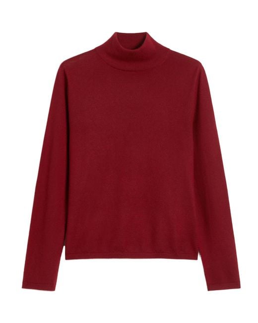 Max Mara Red Meana Turtleneck Knitted Jumper