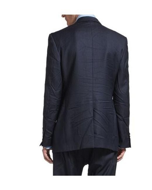 Balenciaga Blue Striped Button-Up Blazer for men
