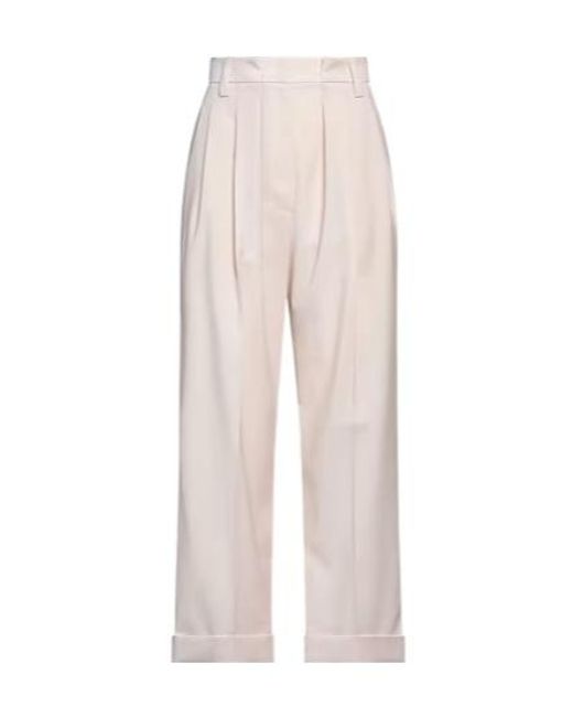 Brunello Cucinelli White Loose Fit Casual Suit Trousers