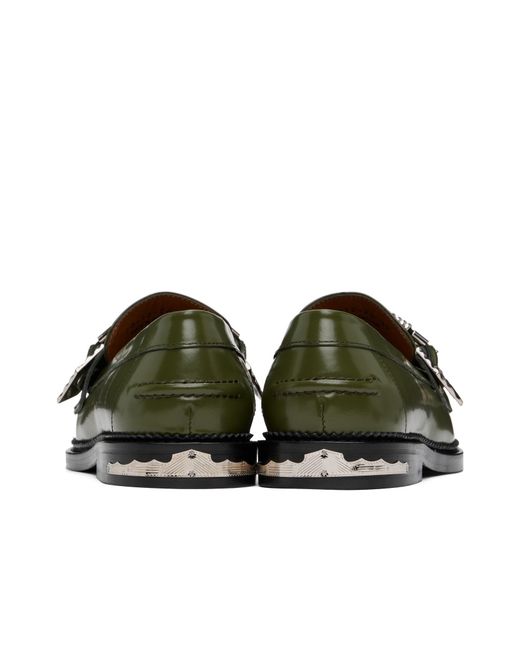 Toga Virilis Green Polido Loafers for men