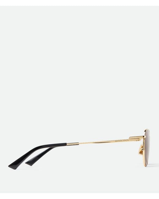 Bottega Veneta White Split Panthos Sunglasses