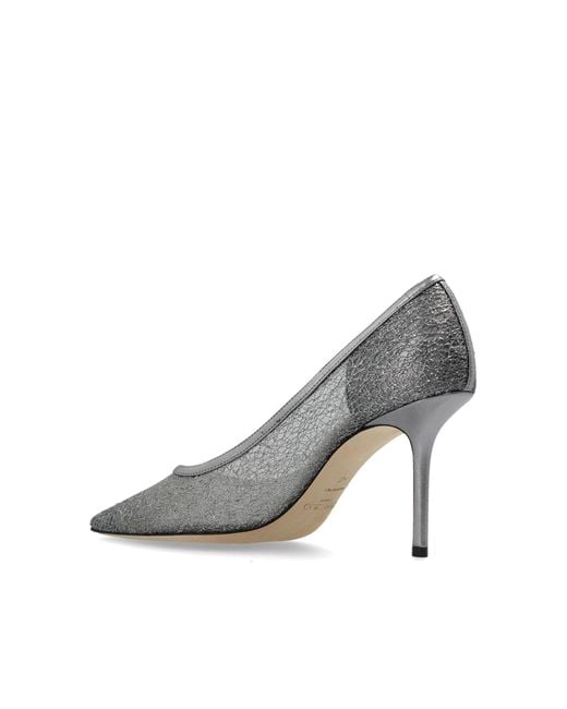 Jimmy Choo Gray Pointed-Toe High Heels