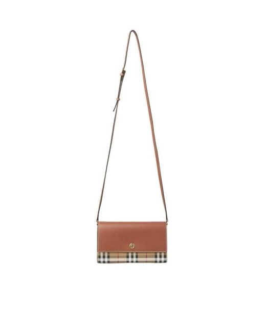 Burberry White Mini Two-Toned Checked Wallet