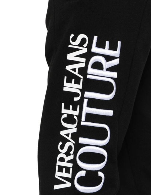 Versace Jeans Black Couture Logo Jogger Pants for men