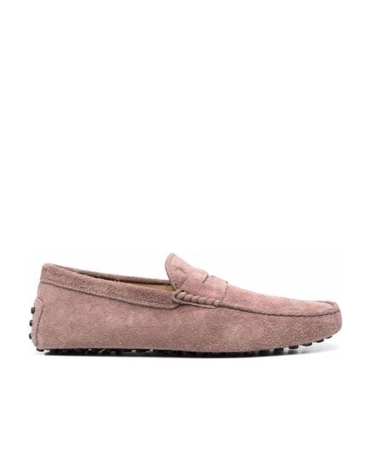 Tod's Pink Gommino Logo Loafers for men