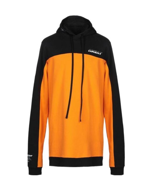 Unravel Project Orange Hooded Sweater for men