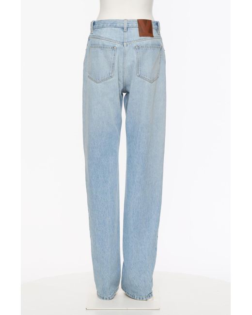 Valentino Blue Logo Patch Straight Leg Jeans