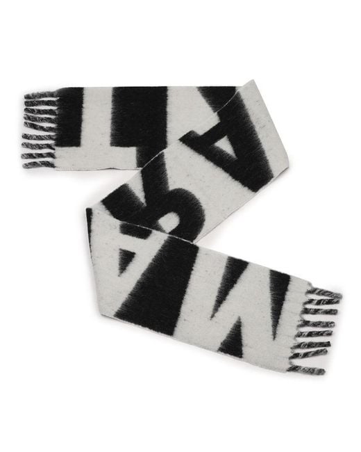 Isabel Marant White Loliana Logo-Jacquard Scarf