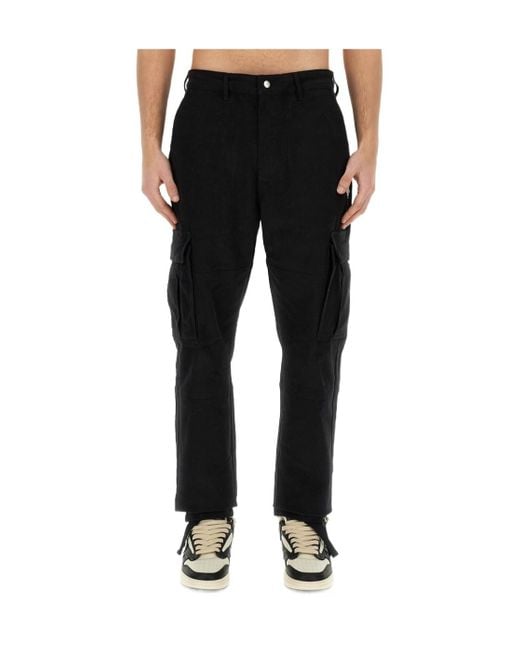 Marcelo Burlon Black County Of Milan Straight Leg Pants for men